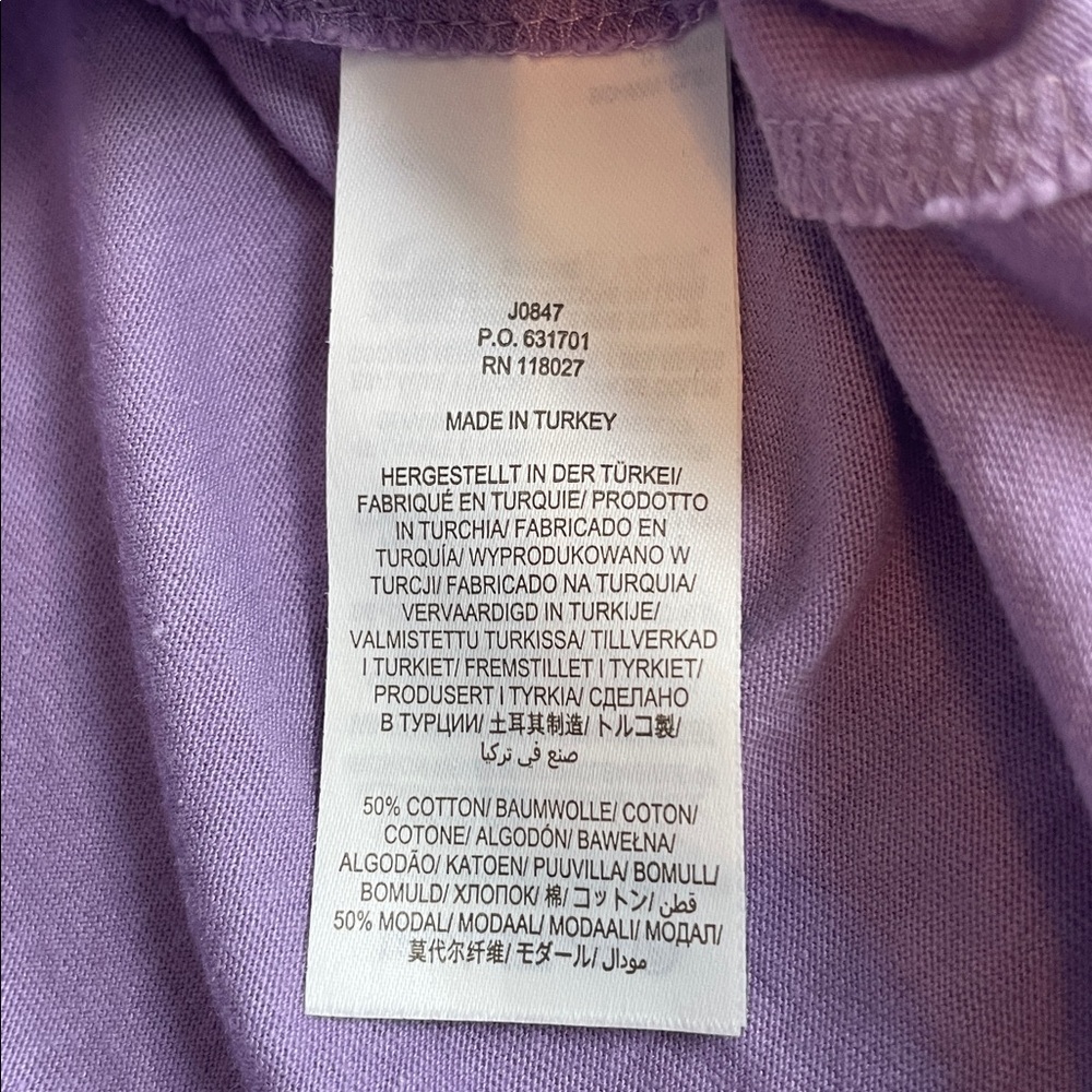 Boden Supersoft Puff Shoulder Long Sleeve T-Shirt Top Cool Lilac Purple Lavender - Picture 6 of 7